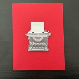 Thank you typewriter card